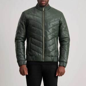 Men’s Chevron-Style Stitching Puffer Jacket