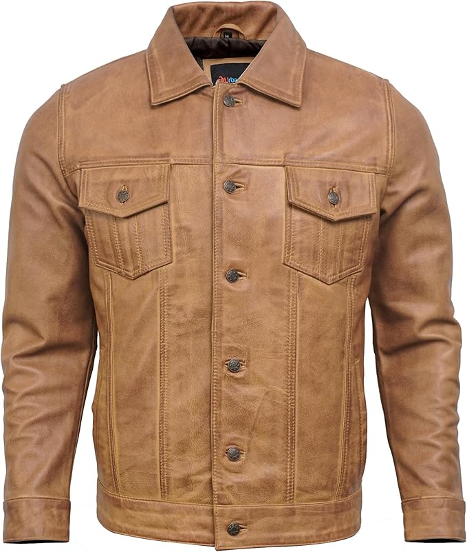 Men's Vintage Flap-Pocket Trucker Jacket