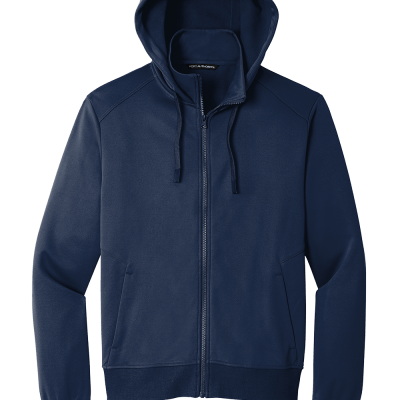 Men’s Smooth Fleece Hooded Jacket, Lightweight & Customizable
