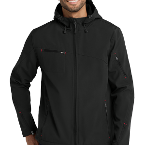 Men’s Textured Hooded Soft Shell Jacket