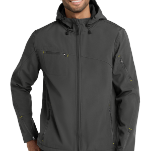 Men’s Textured Hooded Soft Shell Jacket