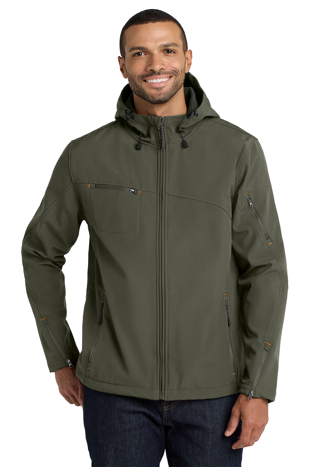 Men’s Textured Hooded Soft Shell Jacket