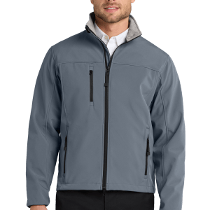 J790_ATLANTIC BLUE_CHROME_MODEL_FRONT Men’s Stretch Soft Shell Jacket