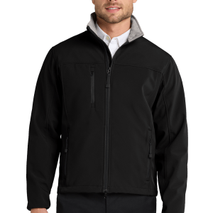 J790_BLACK_CHROME_MODEL_FRONT Men’s Stretch Soft Shell Jacket