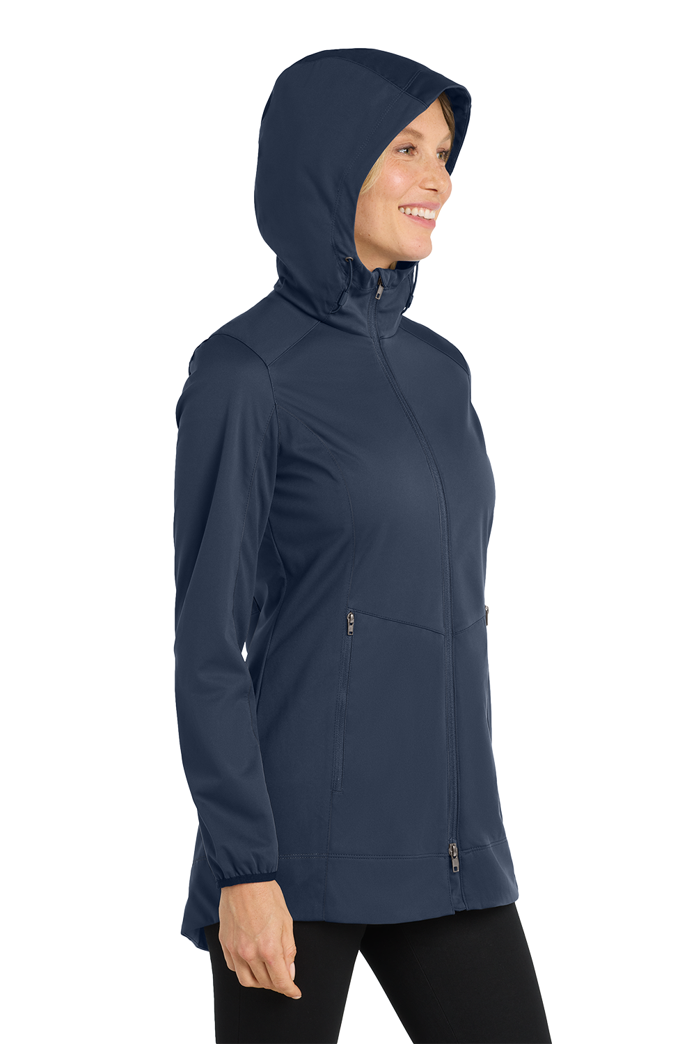 L719_DRESS BLUE NAVY_MODEL_HOOD