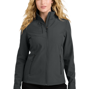 L720_Grey Steel_Model_Front Women’s Core Soft Shell Jacket