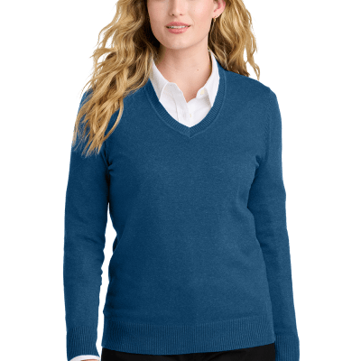 Women’s V-Neck Sweater Easy Care Professional Style