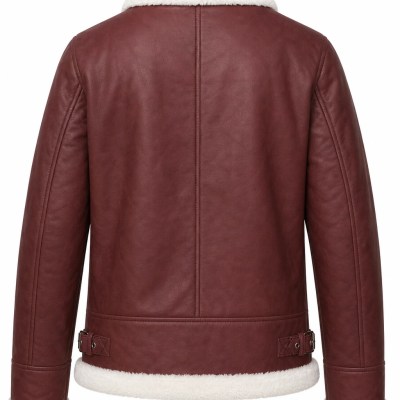 Men’s B-3 Bomber Pilot Leather Jacket (1 strap)