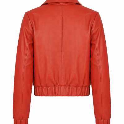 Women’s double rider cropped Leather Jacket